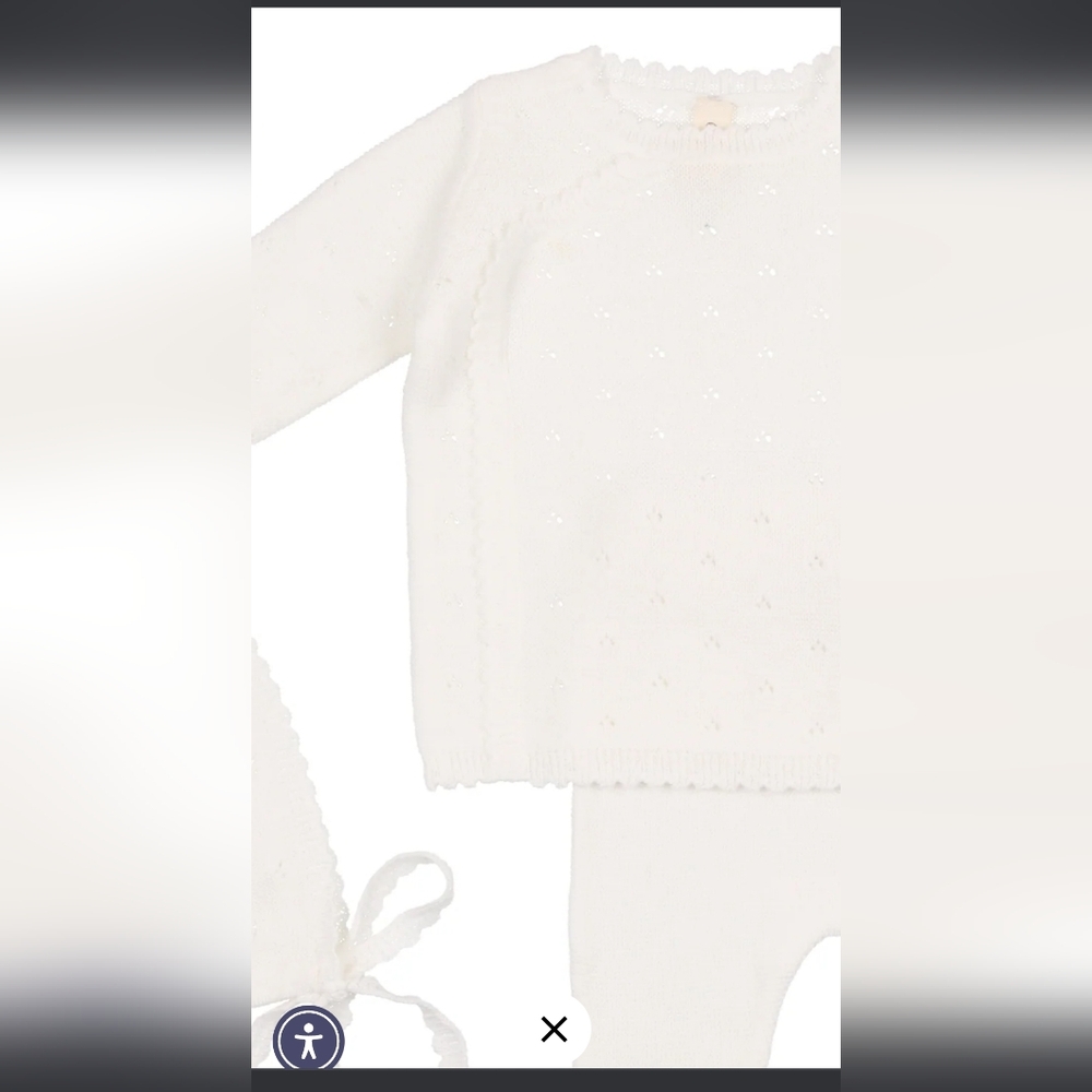 Analogie Pointelle White Bris Set